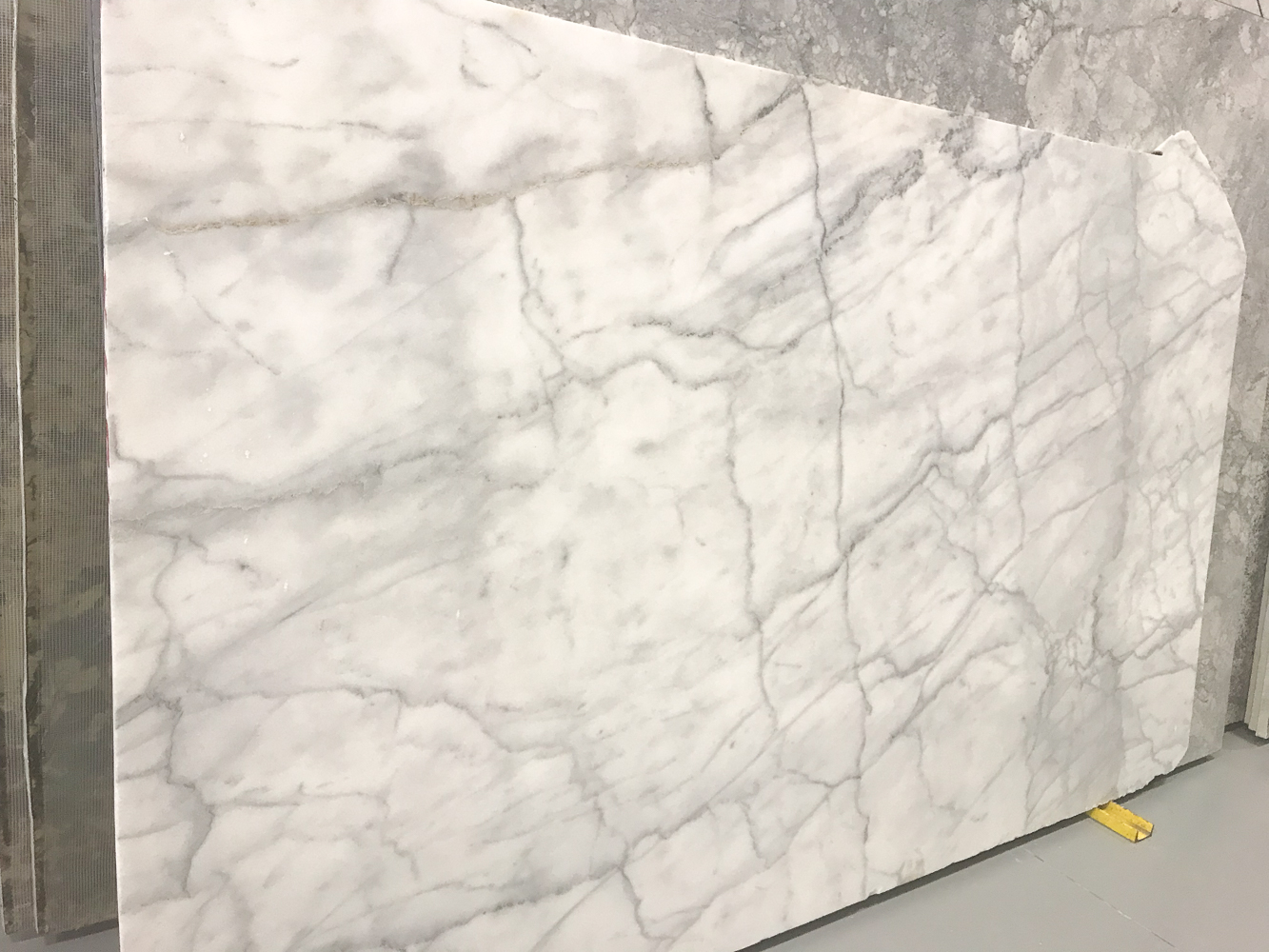 white Carrara marble slab 