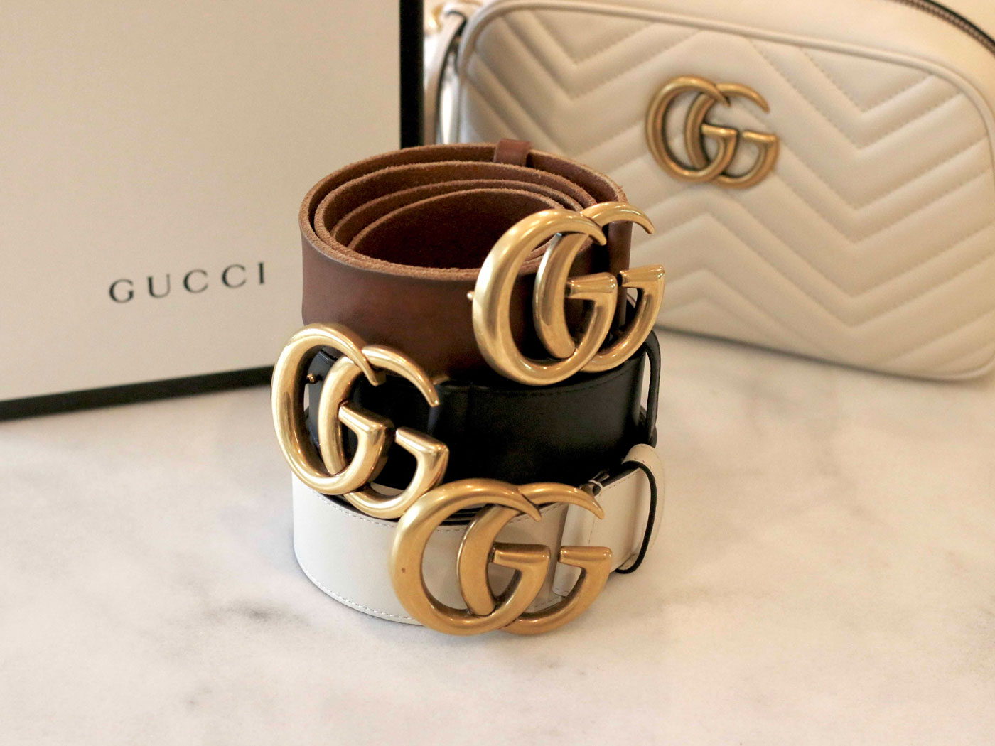 zweer strijd Verzorger Gucci Marmont Belt - Sizing And How To Add Holes - Stefana Silber