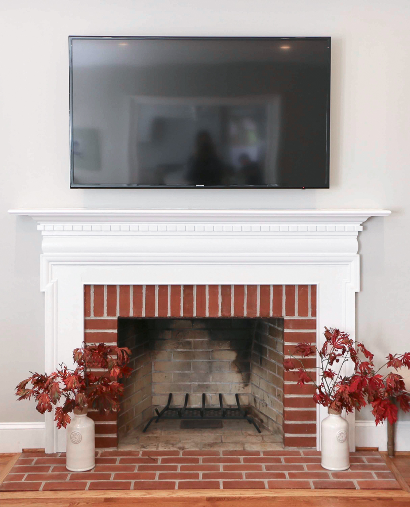 before Fireplace surround makeover