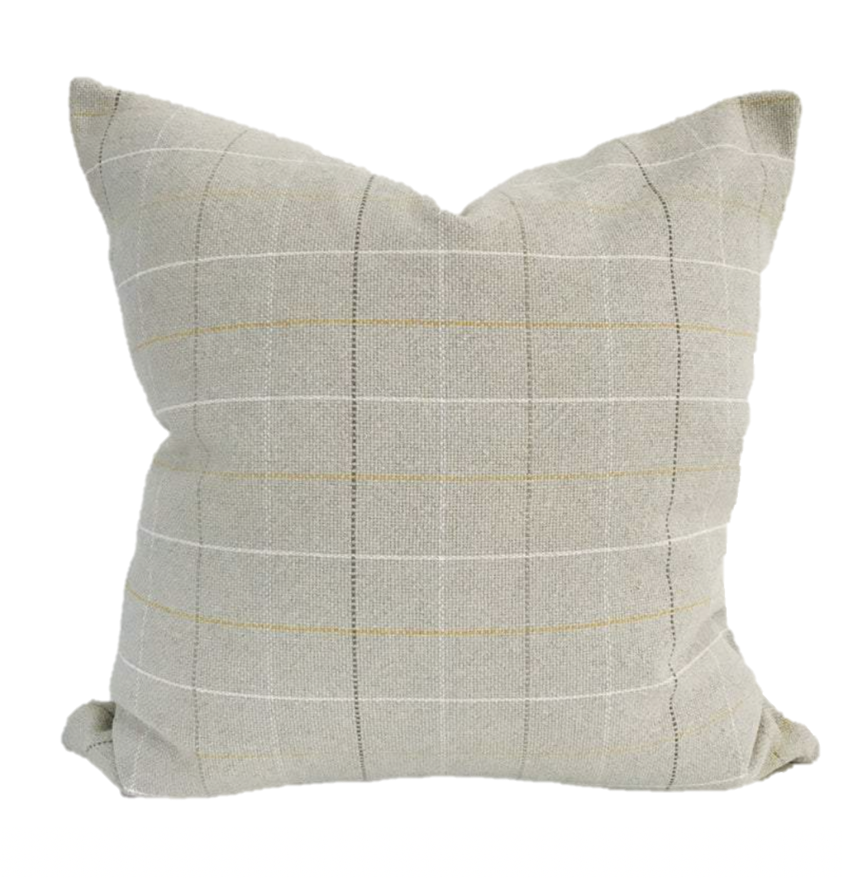 light gray plaid pillow from hackner home