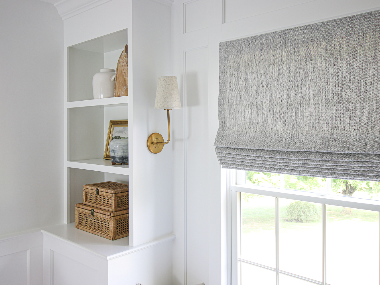 Custom Roman Shade With Willow Bloom Home