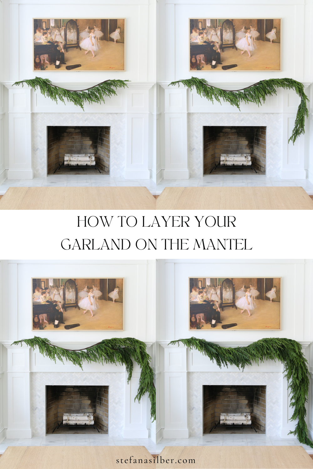 How to Hang Garland on the Mantel