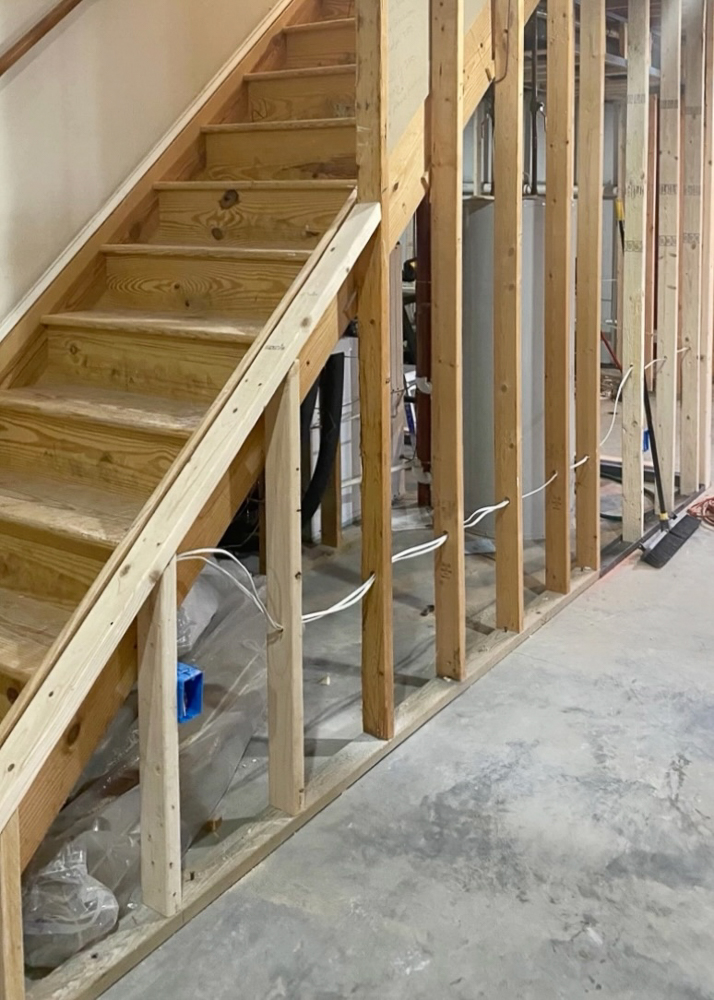 basement staircase unfinished