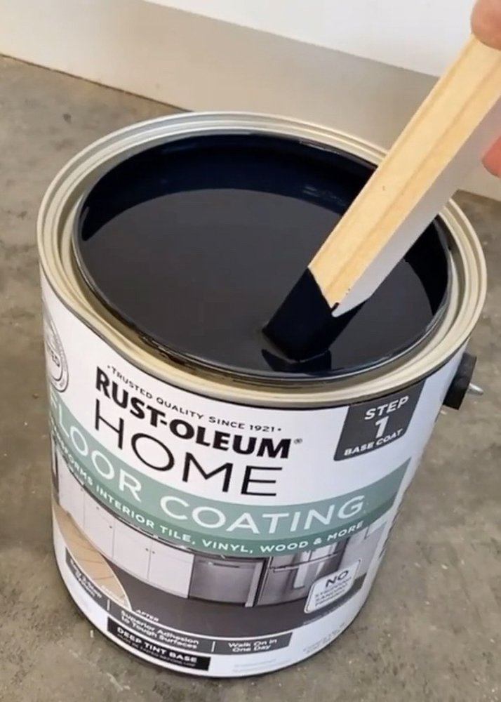 Rust-Oleum floor coating, two step paint kit
