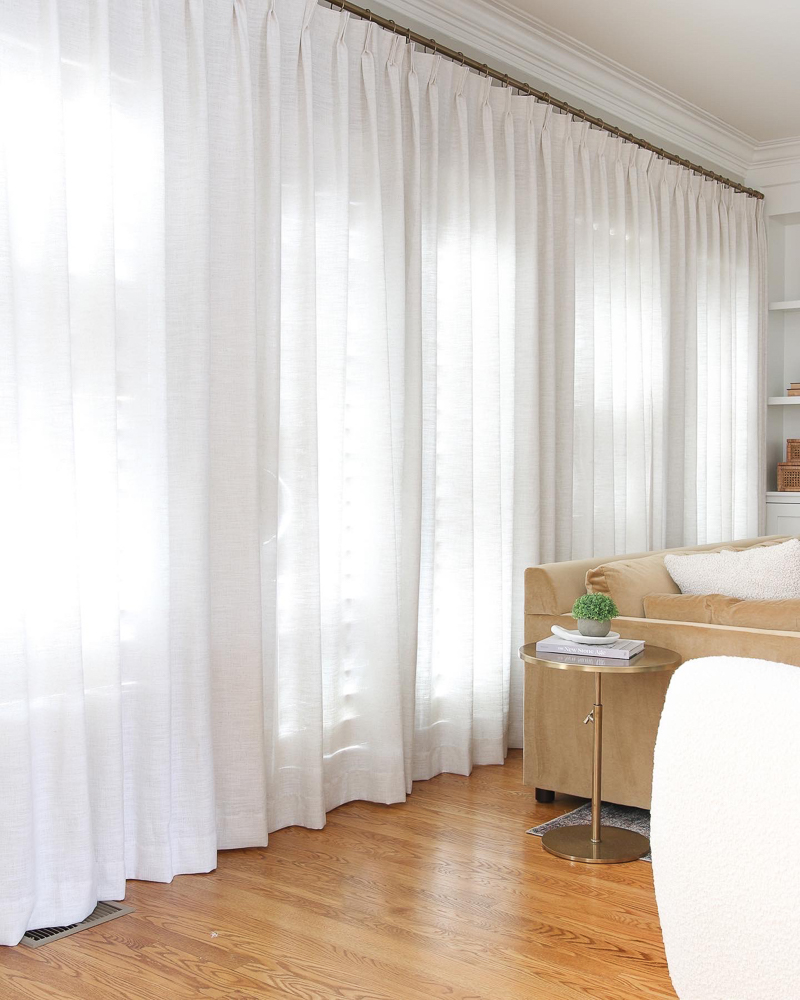 How to hang pinch pleat drapes