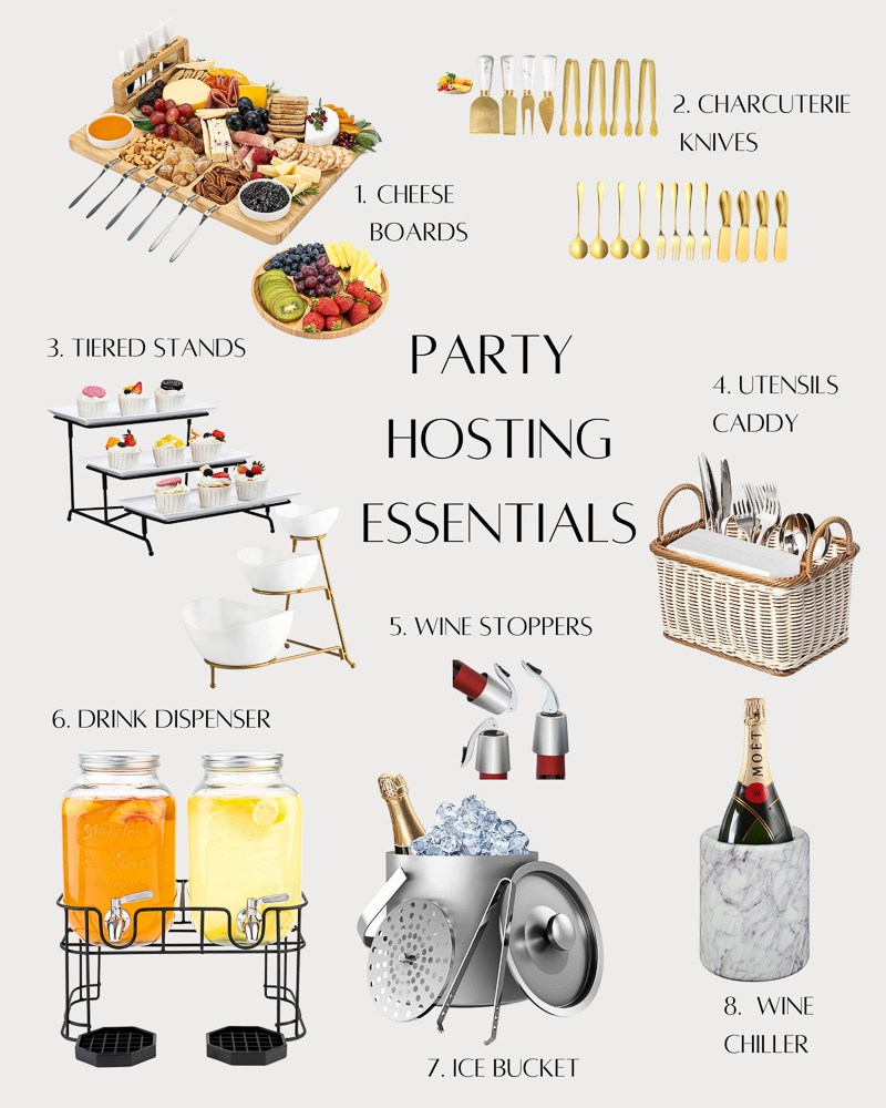 party hosting essentials collage 