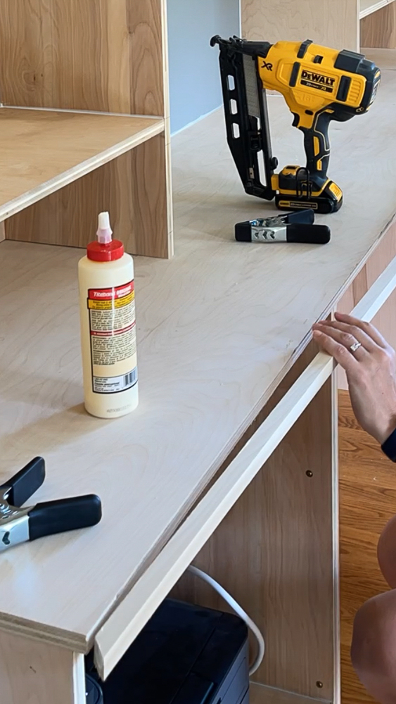 trim out DIY cabinet