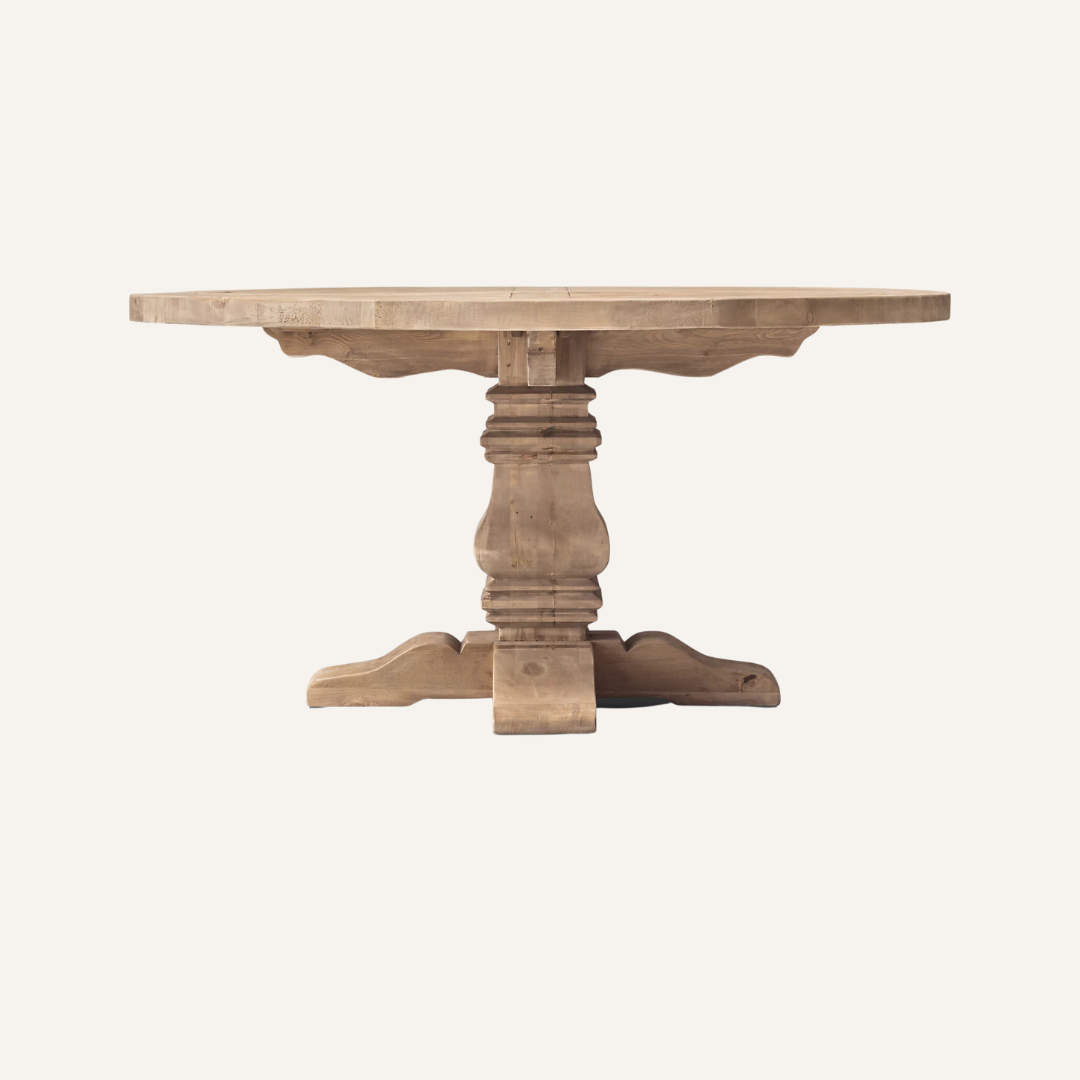 Restoration Hardware dining table with trestle