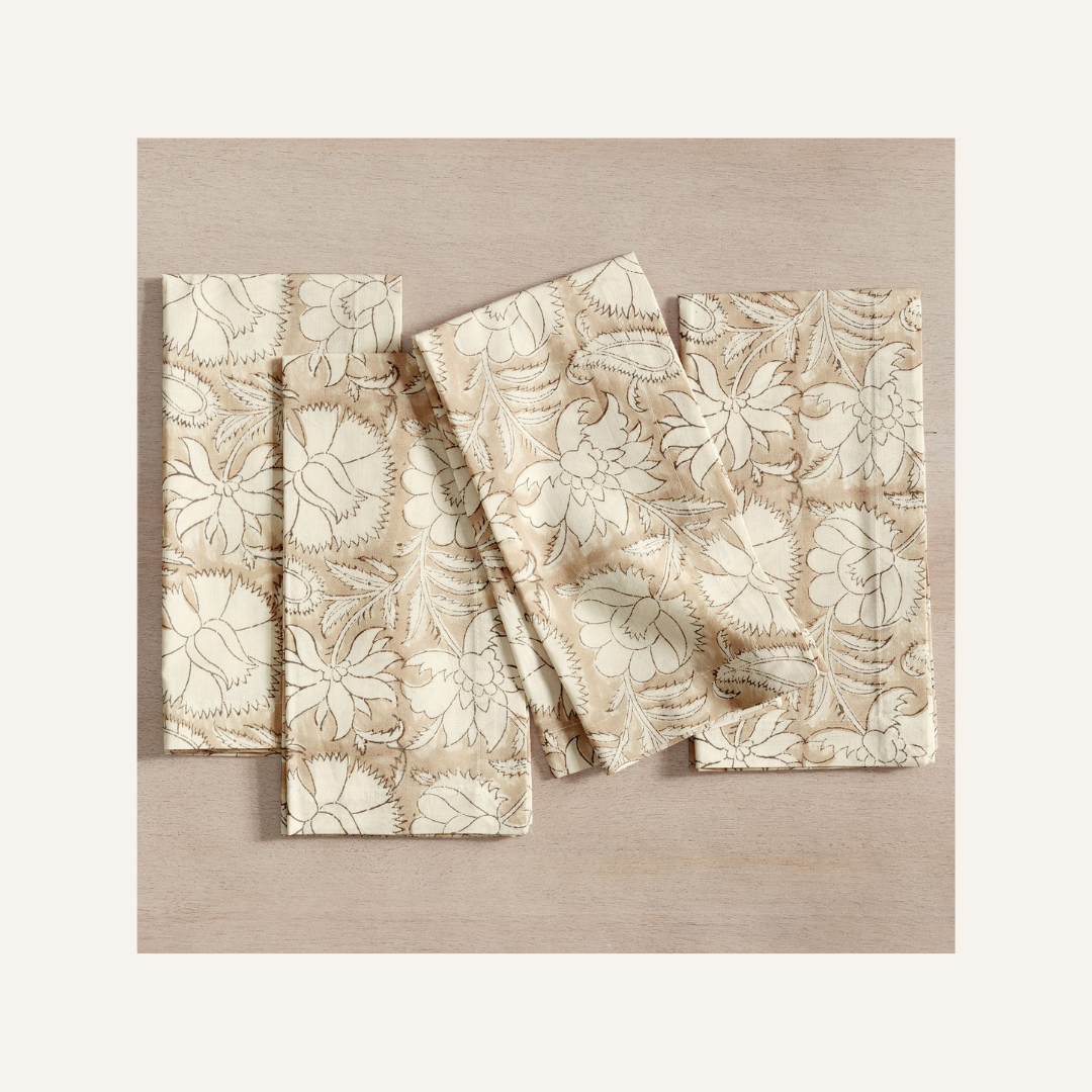 product image of block print napkins