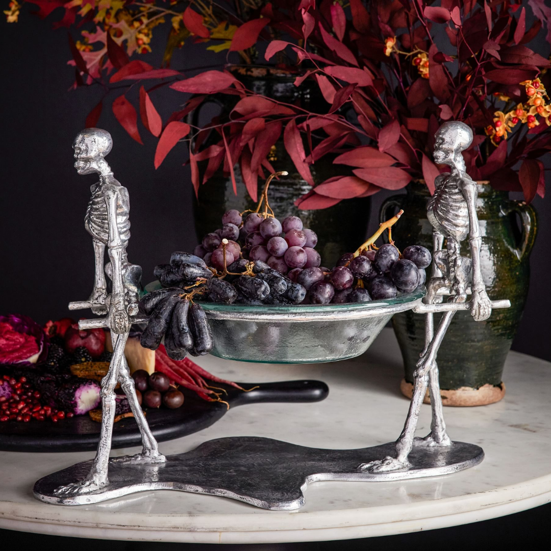 pottery barn product image of skeleton serving bowl