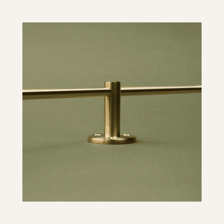 Easy DIY Brass Gallery Rail and Floating Shelf - Stefana Silber