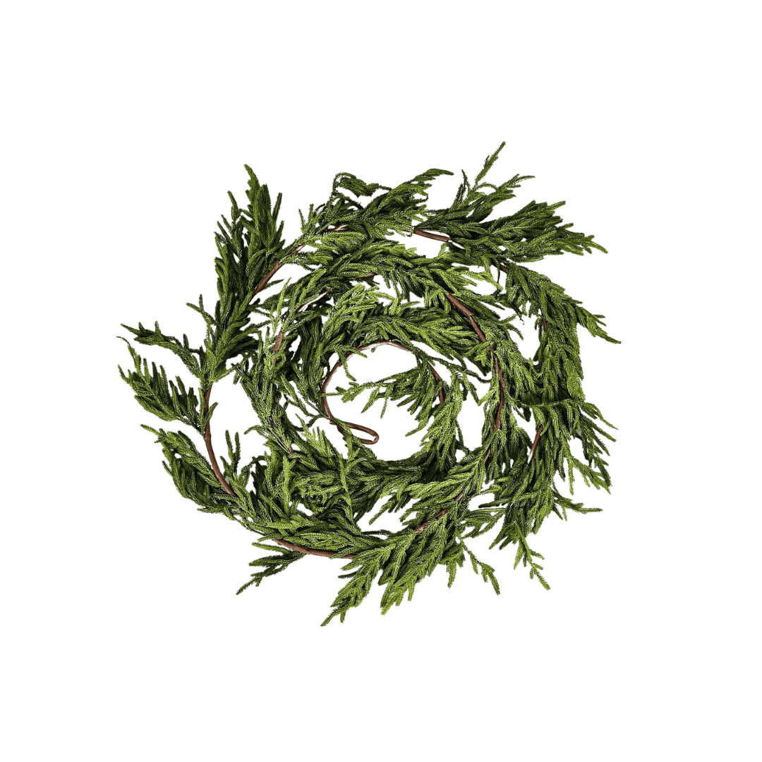 180" Norfolk pine garland used for banister garland