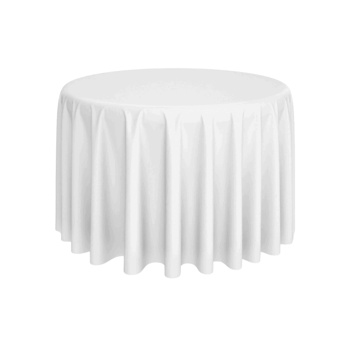 white cotton table cloth