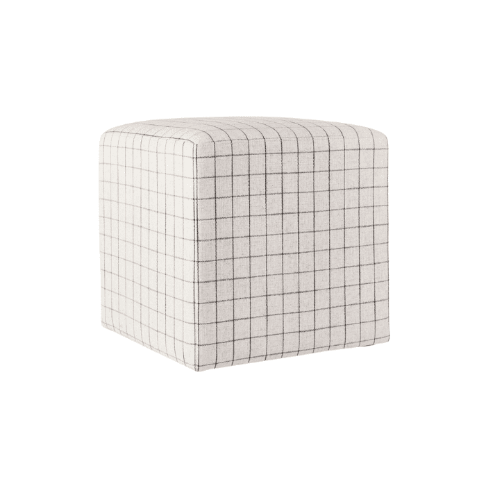 window pane cube ottoman