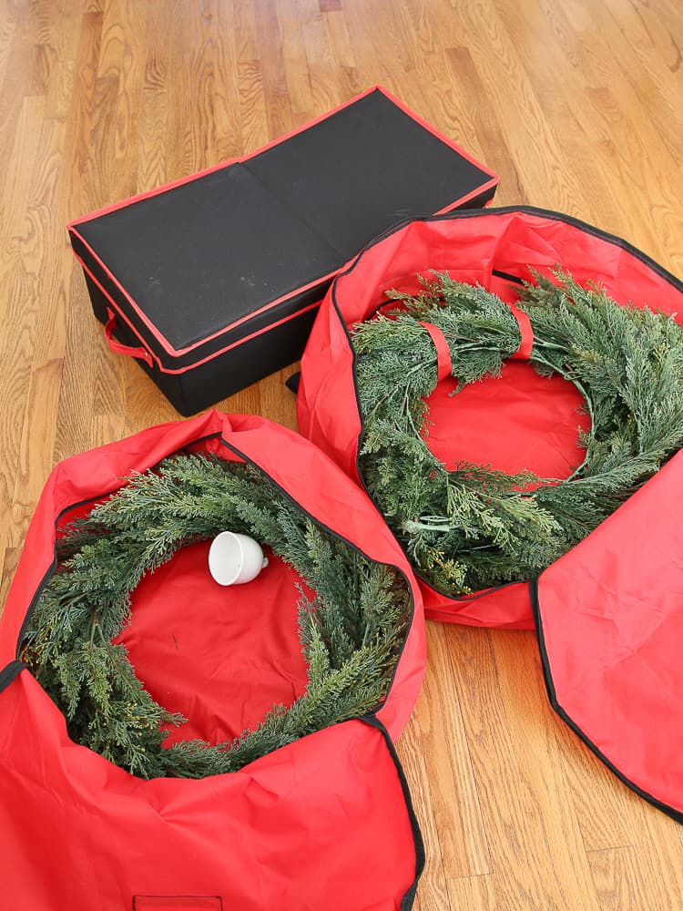 garland and wreath storage bags