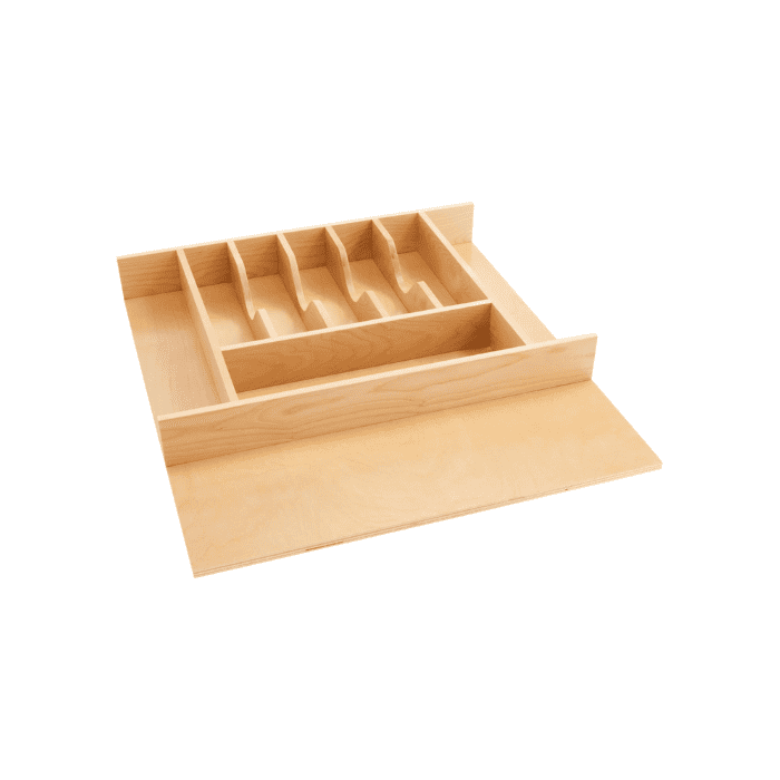 trim to fit wood kitchen drawer organizer insert
