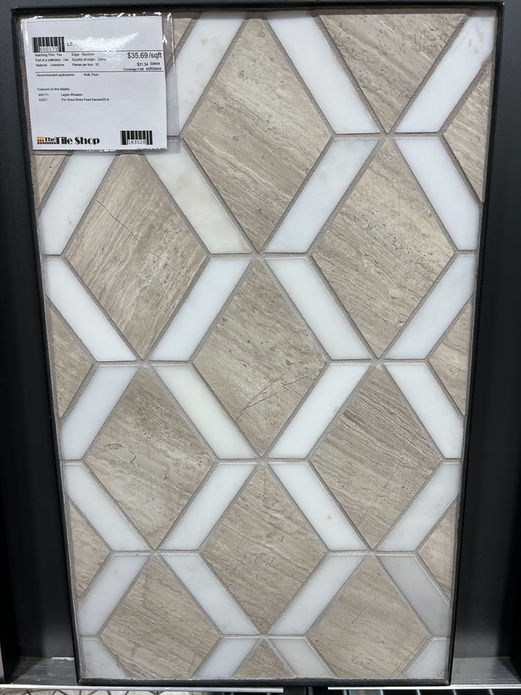 limestone patterned bathroom floor ideas