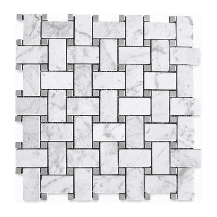 marble basketweave floor tiles