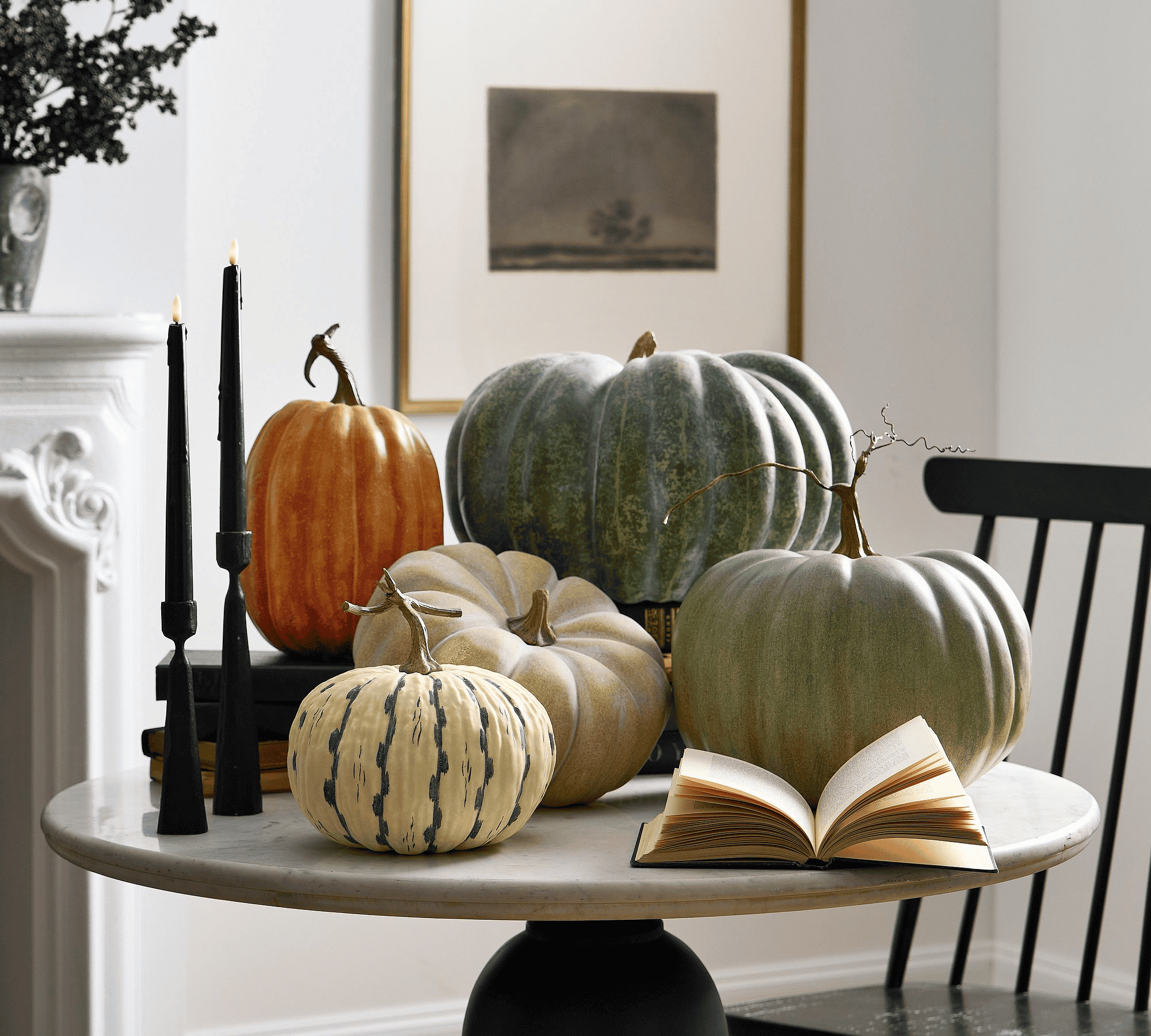 Pottery Barn faux pumpkins, Halloween, Stefana Silber